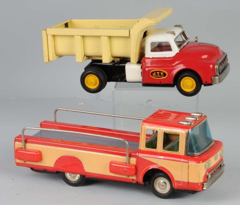 Appraisal: Lot of Tin Truck Toys Description Japanese Includes one Ford