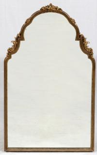 Appraisal: CARVED WOOD GILT WALL MIRROR CARVED WOOD GILT WALL MIRROR