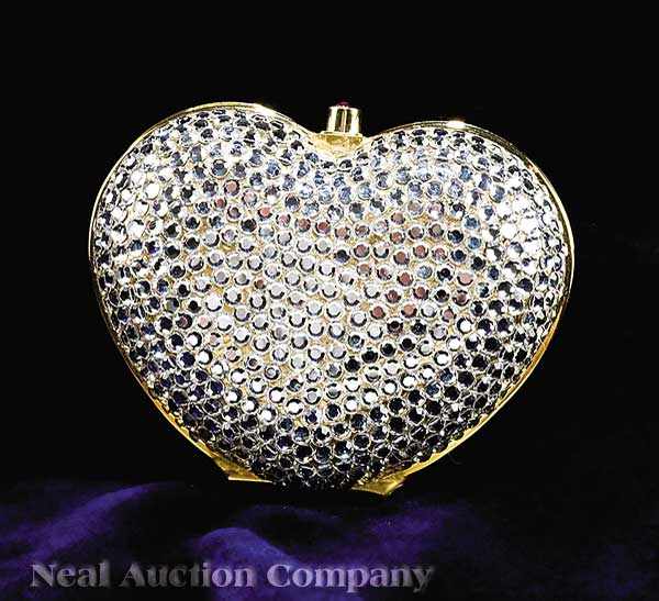 Appraisal: A Judith Leiber Heart Shaped Rhinestone Pillbox