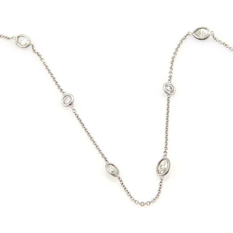 Appraisal: New ct Diamond By The Yard k Necklace New ct