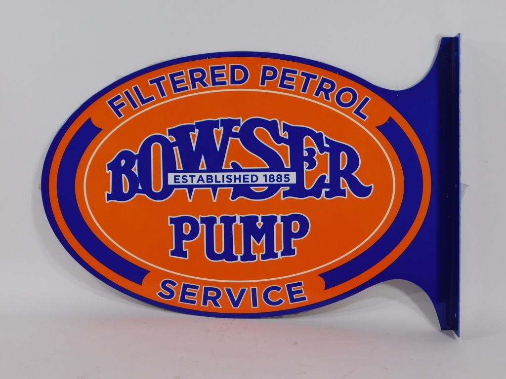 Appraisal: BOWSER PUMP FILTERED PETROL SERVICE STEEL SIGN United States th