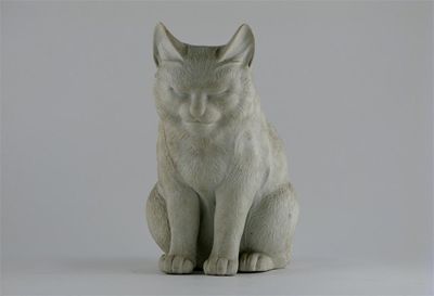 Appraisal: A Japanese porcelain model of a cat sitting with his