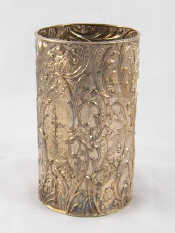 Appraisal: A late Victorian silver spill vase embossed with a romantic