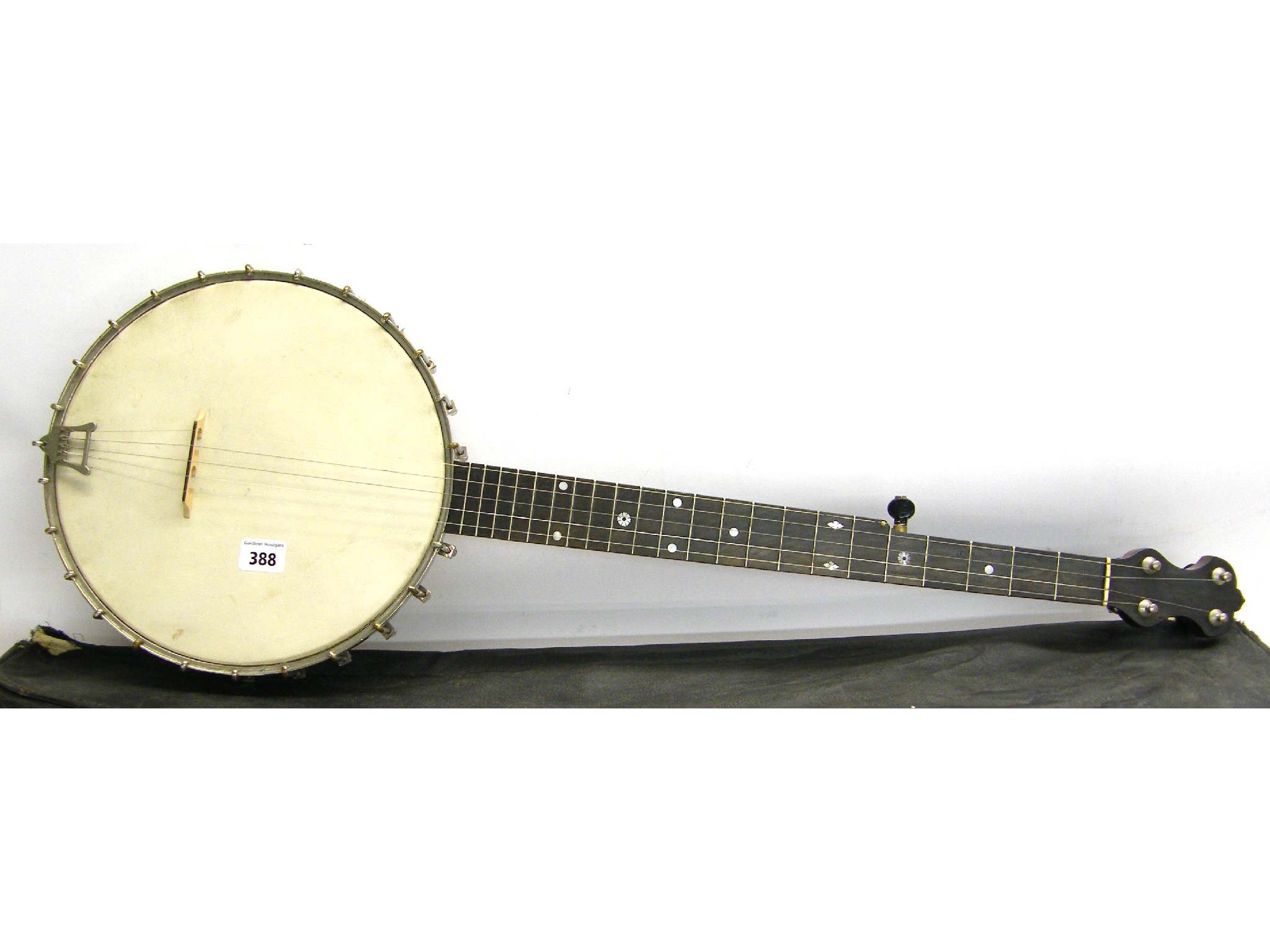 Appraisal: Five string open back banjo possibly by George Houghton with