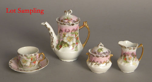 Appraisal: Twenty-one piece child's porcelain tea service early th c in