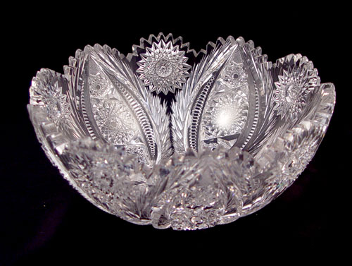 Appraisal: LAZARUS STRAUSS SONS BRILLIANT PERIOD CUT GLASS BOWL '' dia