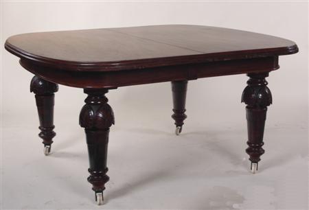 Appraisal: A Victorian mahogany extending dining table the moulded rounded rectangular