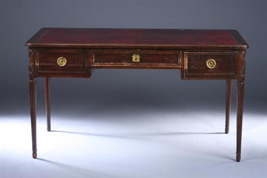 Appraisal: LOUIS XVI STYLE MAHOGANY BUREAU PLAT th century with gilt