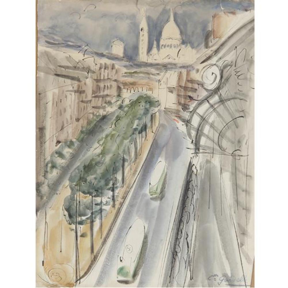 Appraisal: CHARLOTTE GARDELLE ROMANIA FRANCE - VUE NOCTURNE D'UN BOULEVARD PARISIEN