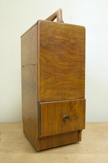 Appraisal: ART DECO OAK TRAVELLING DRINKS CABINET