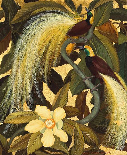 Appraisal: Jessie Arms Botke American - Birds of Paradise signed 'Jessie