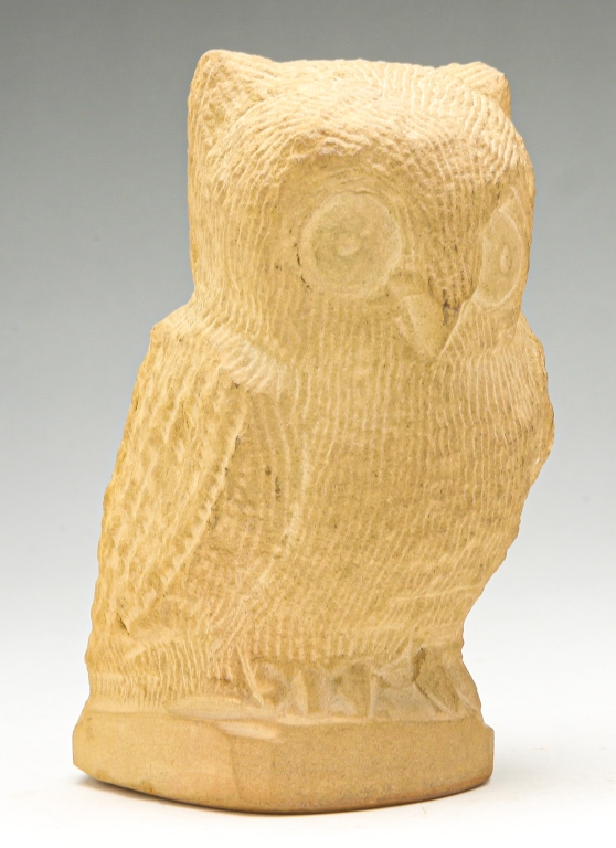 Appraisal: FOLK ART OWL ATTRIBUTED TO ERNEST POPEYE REED Ohio -