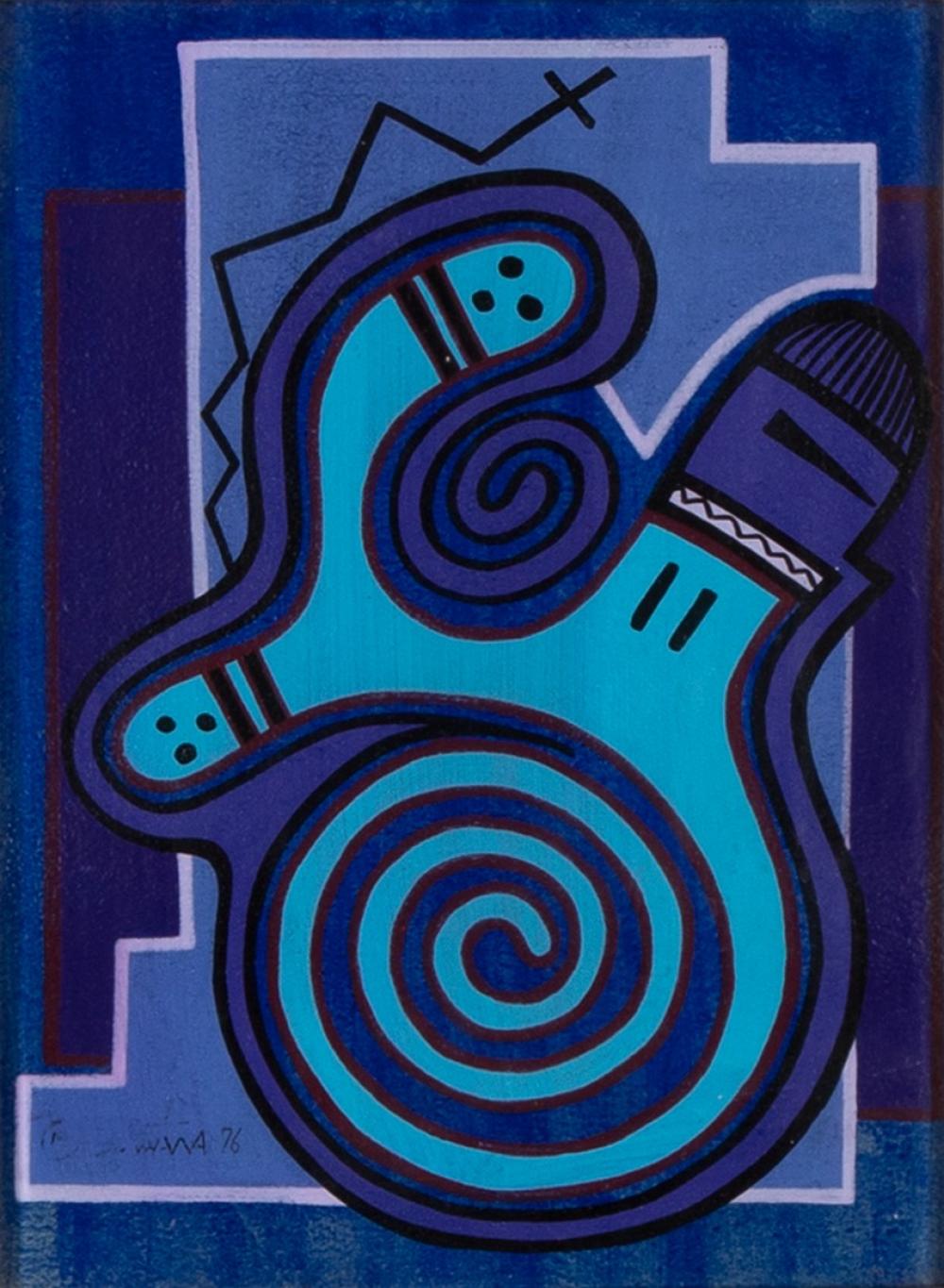 Appraisal: MILLAND LOMAKEMA DAWAKEMA UNTITLED ABSTRACT Milland Lomakema Dawakema Hopi -