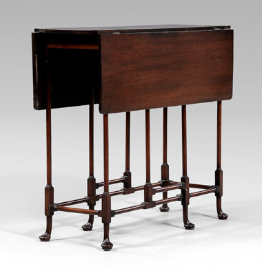 Appraisal: Chippendale style mahogany spider-leg table two drop leav