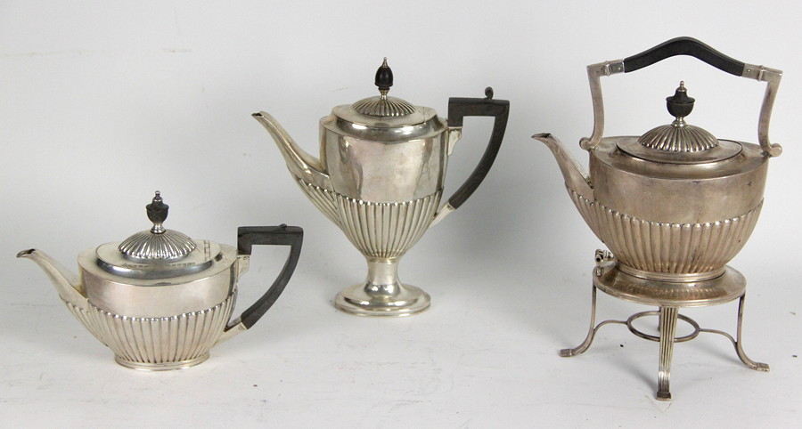 Appraisal: A matched three-piece silver tea and coffee service various makers