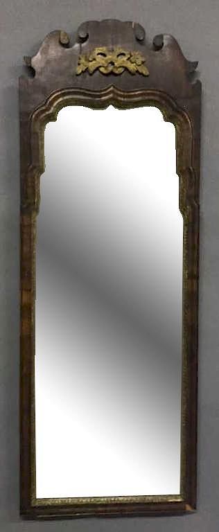 Appraisal: Large Queen Anne Style Mahogany Mirror Large Queen Anne style