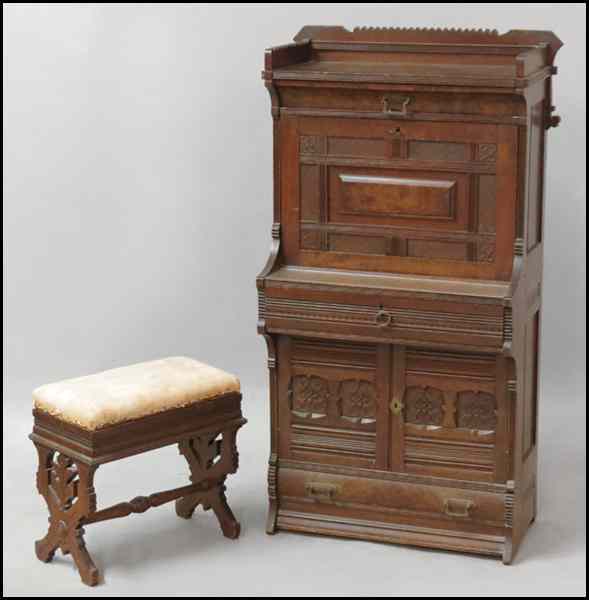 Appraisal: ENGLISH VICTORIAN MAHOGANY DAVENPORT DESK With a fold down writing