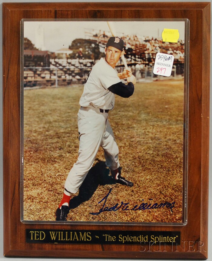 Appraisal: Ted Williams The Splendid Splinter Autographed Photograph signed in blue