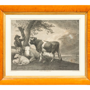 Appraisal: The Cow-Herd Engraving by G S J G Facius x