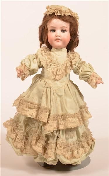 Appraisal: German Bisque Head Girl Doll German Bisque Head Girl Doll