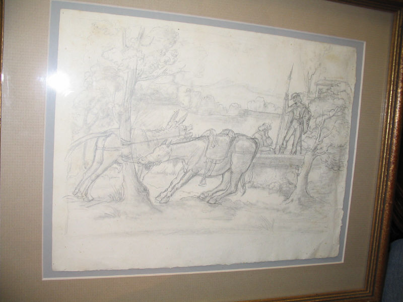 Appraisal: GERMAN SCHOOL TH CENTURY DON QUIXOTE AND SANCHO circa graphite