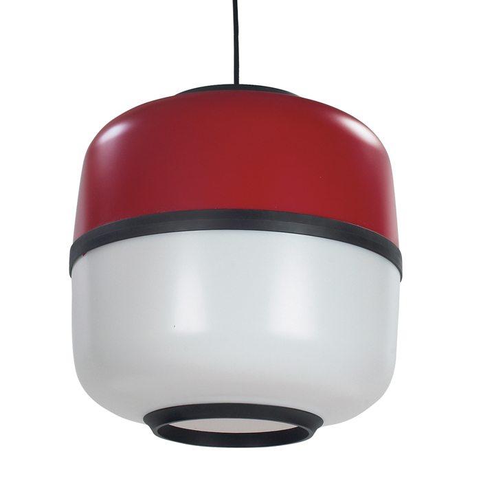 Appraisal: Ronan Erwan Bouroullec hanging lantern by Belux Germany injection-molded red