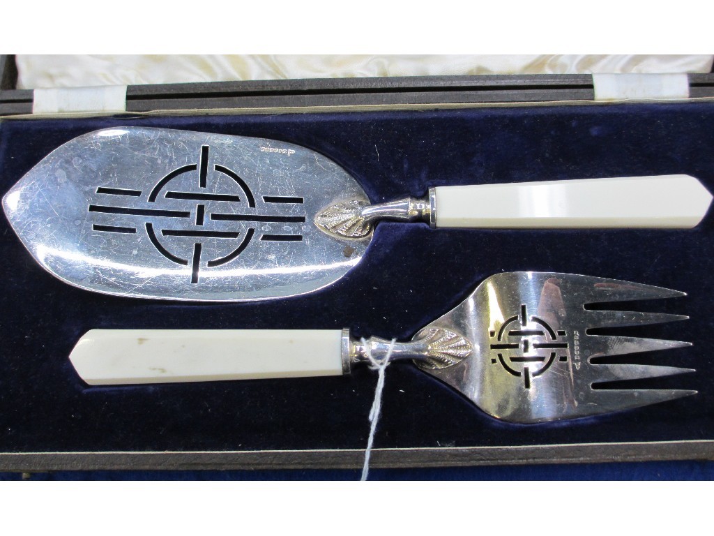 Appraisal: Pair of Art Deco silver plated servers