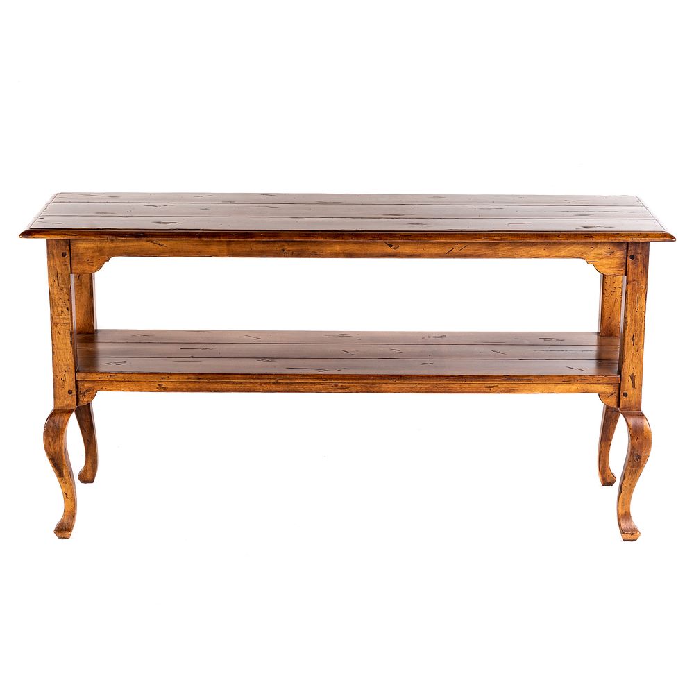 Appraisal: Ethan Allen French Country Console Table Two-tier console on cabriole