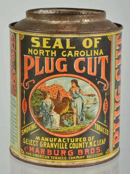 Appraisal: Seal of North Carolina Tobacco Canister Description Excellent color and