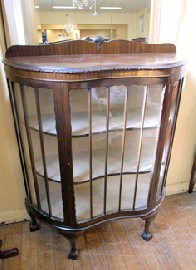 Appraisal: CHIPPENDALE STYLE KIDNEY SHAPED DISPLAY CABINET