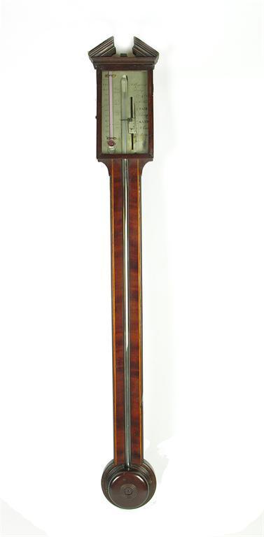 Appraisal: An early th century mahogany stick barometer