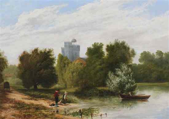 Appraisal: Sir Augustus Wall Callcott - oil on canvas The Thames