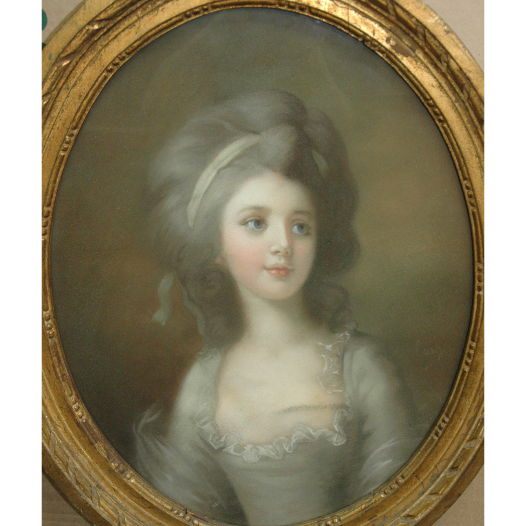 Appraisal: French School th Century Portrait of a Young Lady Bears