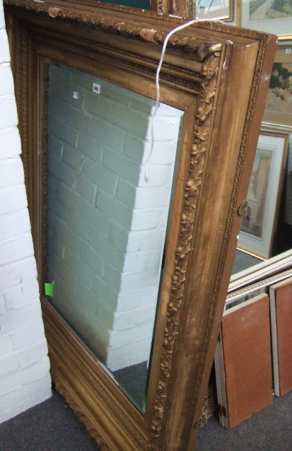 Appraisal: A th century gilt gesso wall mirror the deep frame