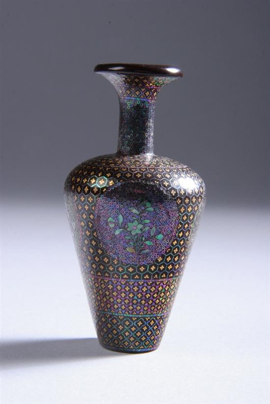 Appraisal: CHINESE LAQUE BURGAUT VASE Attributed to the Jiang Qianli workshop