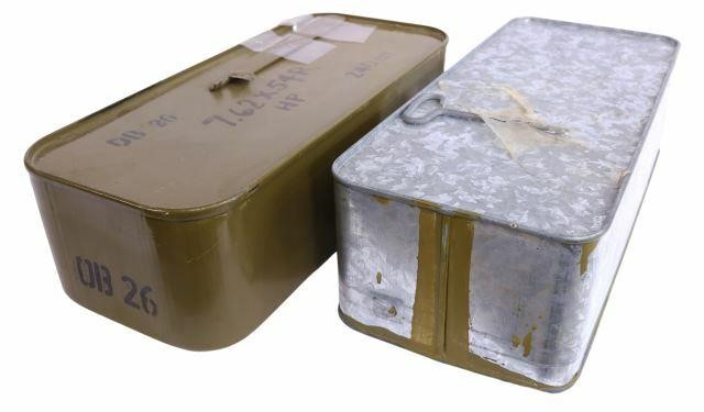 Appraisal: Tins Ammunition believed to be rounds rounds x housed in