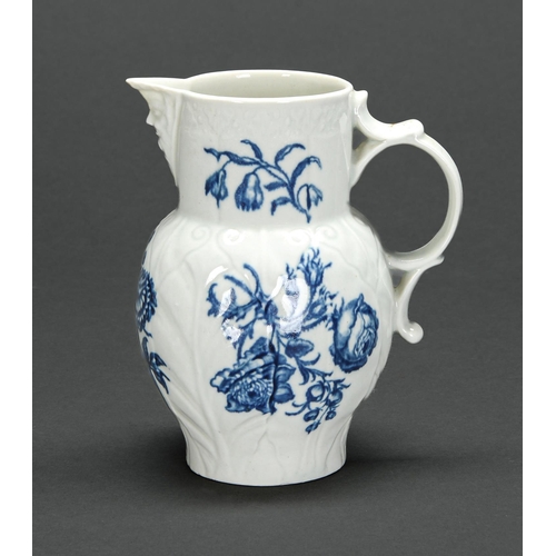 Appraisal: A Worcester cabbage leaf mask jug of the smallest size