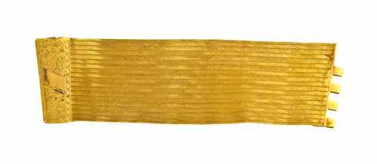 Appraisal: A Karat Yellow Gold Woven Bracelet in a textured parallel