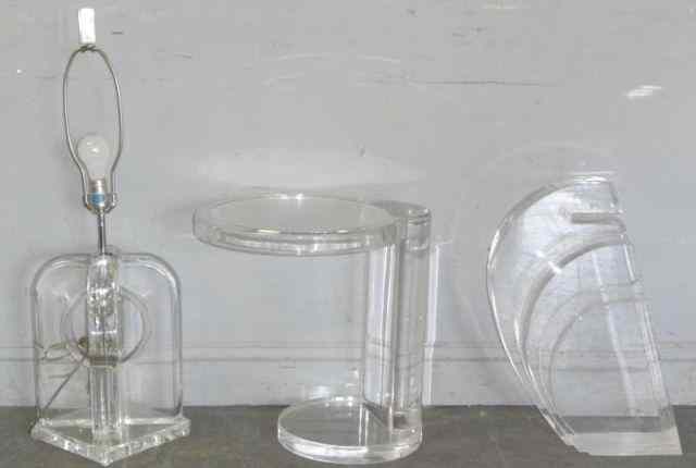 Appraisal: Assorted Midcentury Lucite Accessories Nice quality with good weight From