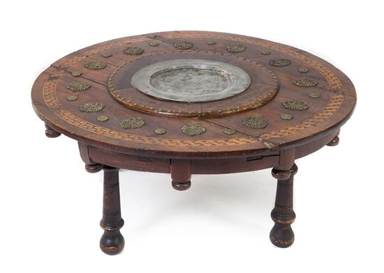 Appraisal: Sale Lot A Continental Parquetry Brazier Converted to a Low