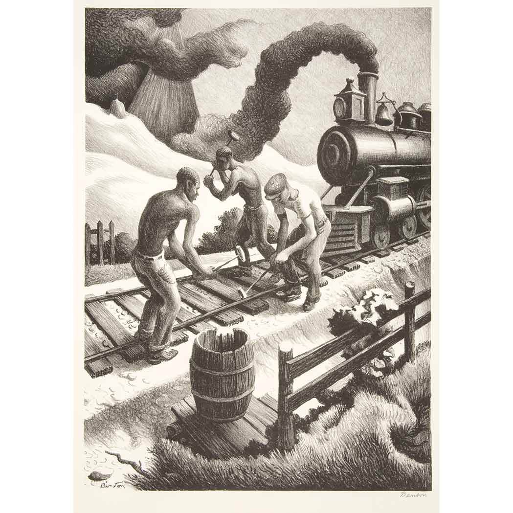 Appraisal: Thomas Hart Benton - TEN POUND HAMMER FATH Lithograph signed