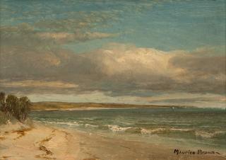 Appraisal: Maurice Braun Coastal scene with clouds signed lower right Maurice