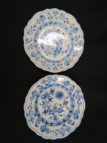 Appraisal: Pair of Meissen Blue Onion Porcelain Plates circle mark excellent