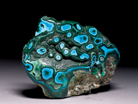 Appraisal: DRUSY MALACHITE WITH CHRYSOCOLLA Congo Africa This exquisite specimen of