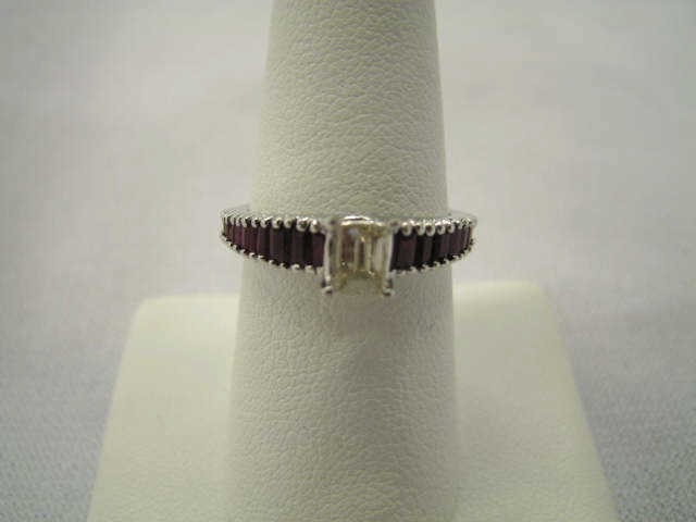 Appraisal: Ruby Diamond Ring carat baguette diamond and rectangular rubies in