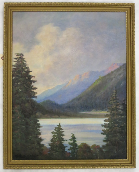 Appraisal: CLYDE LEON KELLER OIL ON CANVAS BOARD Oregon - Daybreak