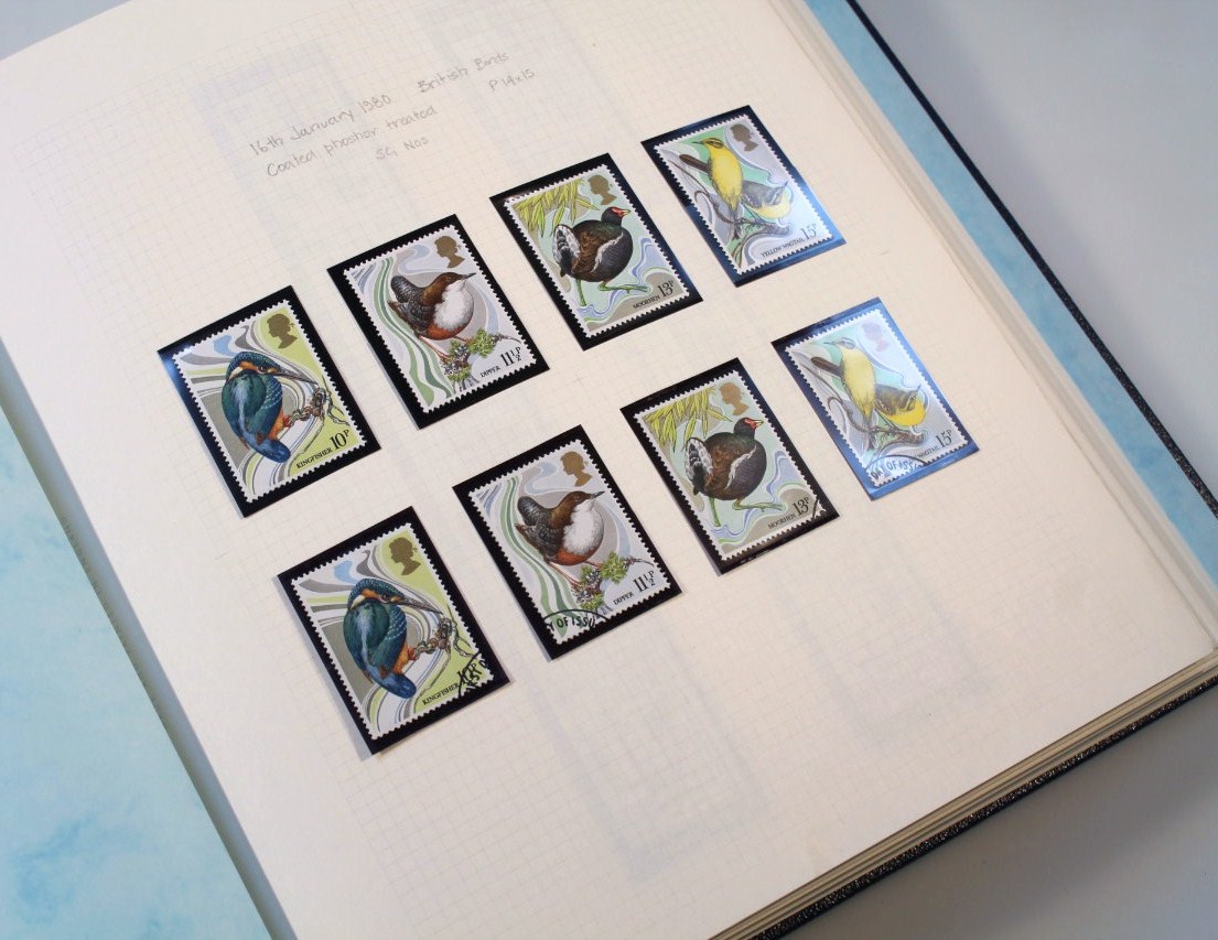 Appraisal: A GB stamp album including British Birds Sporting Royal Wedding