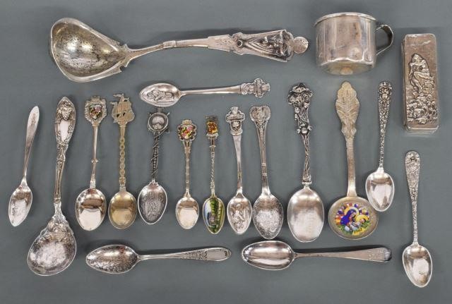 Appraisal: lot of Sterling silver and other metal tableware many demitasse