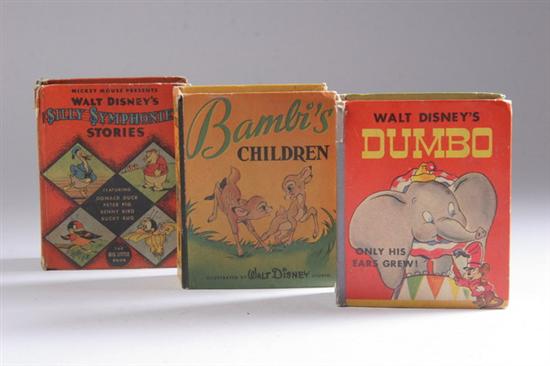 Appraisal: THREE DISNEY BIG LITTLE BOOKS Including Walt Disney's Dumbo Bambi's