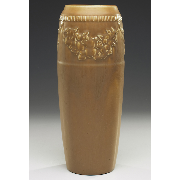 Appraisal: Rookwood vase tapered shape with a floral garland design covered